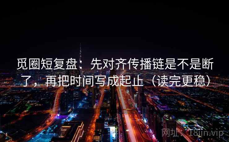 觅圈短复盘:先对齐传播链是不是断了,再把时间写成起止(读完更稳)